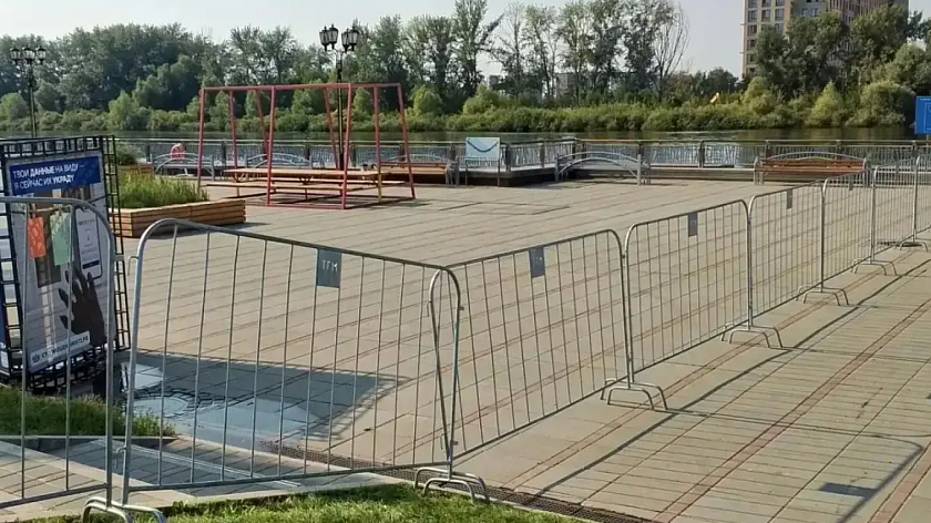 Второй ярус набережной в Тюмени закрыт из-за подъёма уровня воды в реке Туре